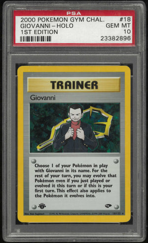 2000 Pokemon Gym Challenge #18 Giovanni-Holo 1st Edition PSA 10 