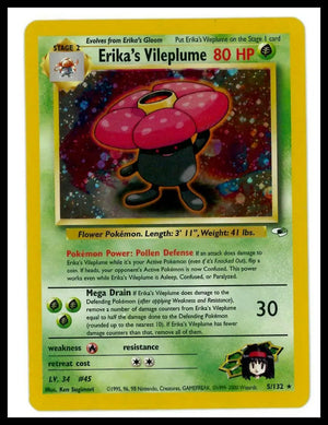 2000 Pokemon Gym Heroes Erika's Vileplume 005/132 