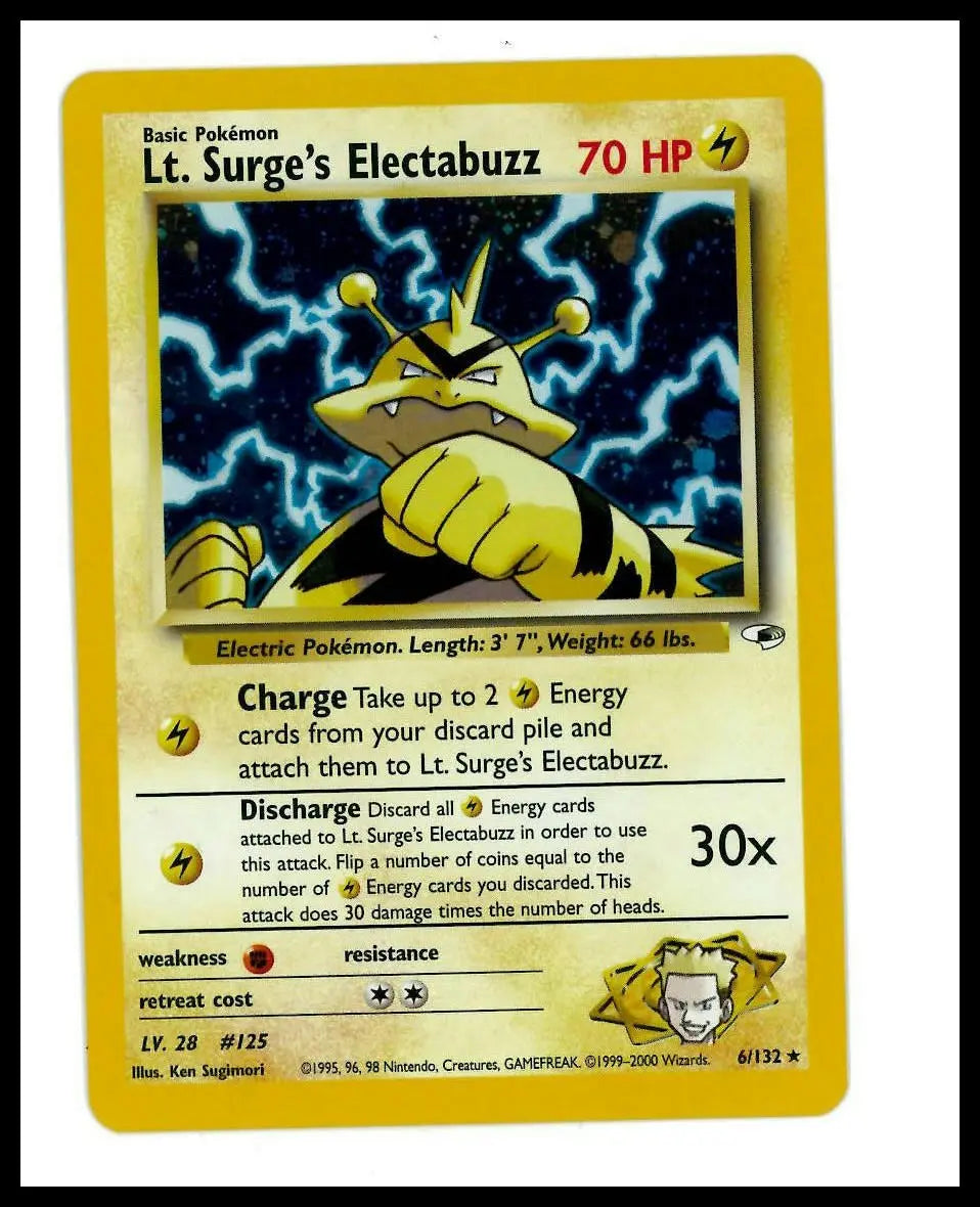 2000 Pokemon Gym Heroes Lt. Surge's Electabuzz 006/132 