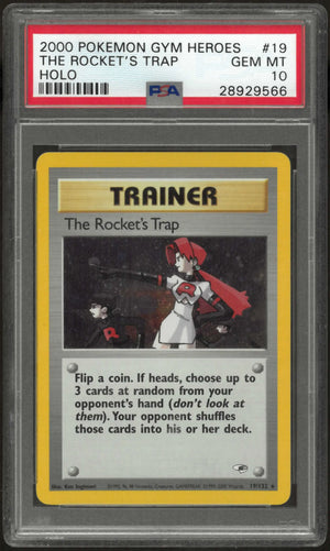 2000 Pokemon Gym Heroes #19 The Rocket'S Trap Holo PSA 10 
