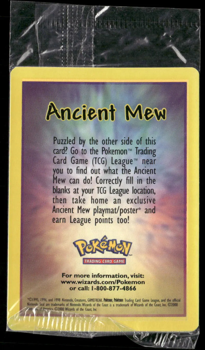 2000 pokemon movie mew card Ancient Mew Pokemon Movie 2000 Promo CGC 10 – TBC Games main image 1