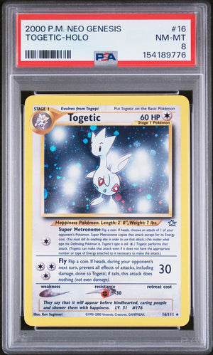 2000 Pokemon Neo Genesis 16/111 Togetic Holo PSA 8 