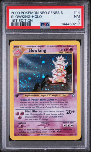 2000 Pokemon Neo Genesis 1st Edition Slowking Holo PSA 7 14/111 