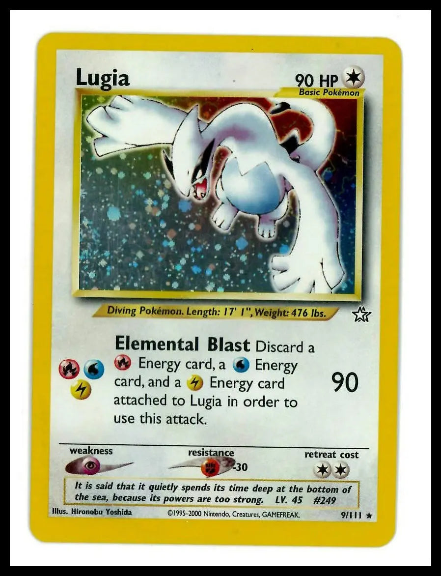 2000 Pokemon Neo Genesis Lugia 009/111 MP 