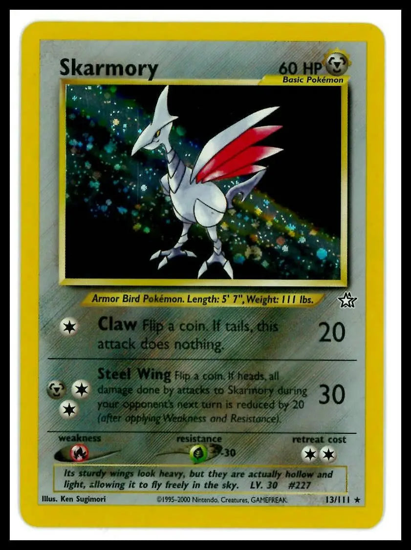 2000 Pokemon Neo Genesis Skarmory 013/111 Swirl 