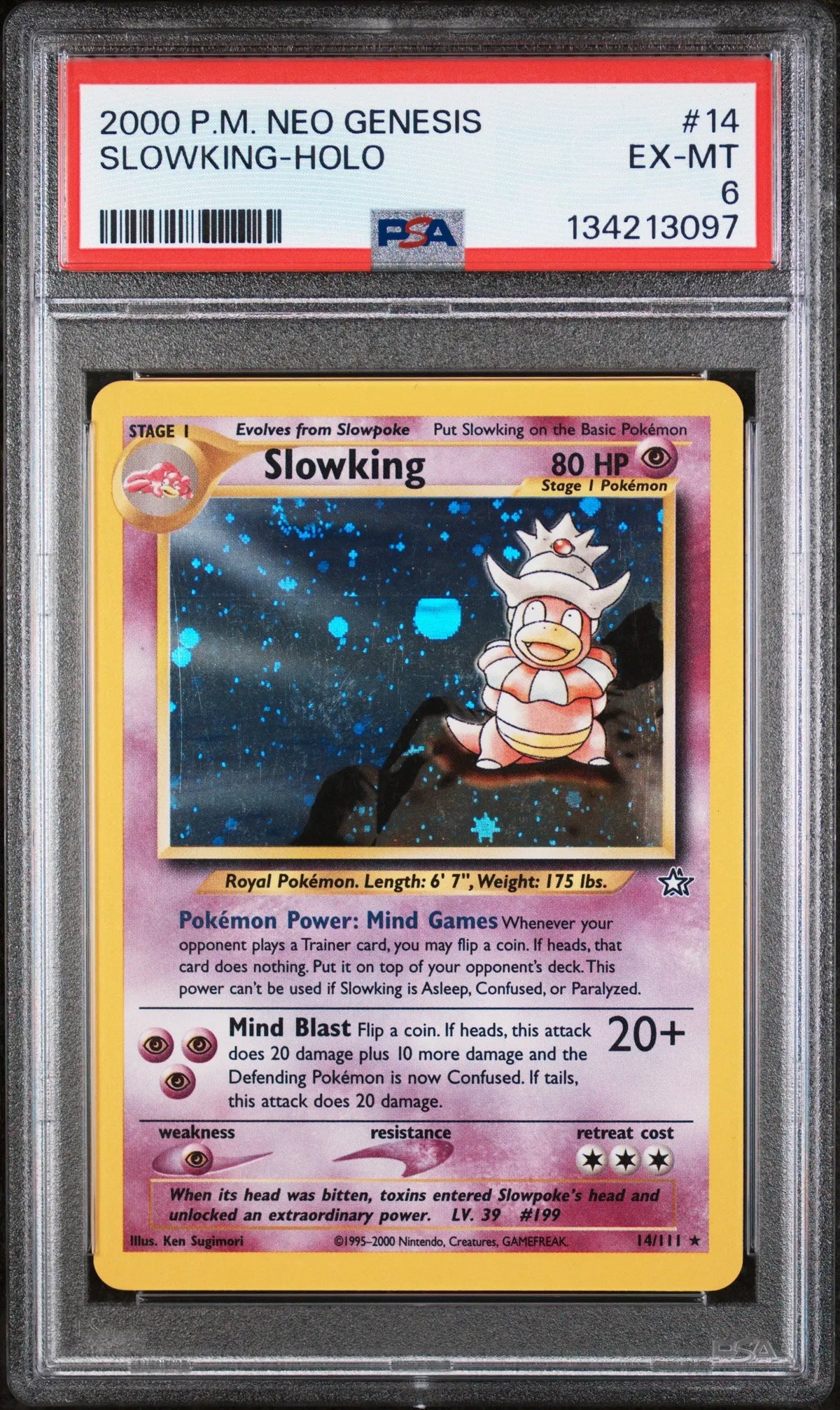 2000 Pokemon Neo Genesis Slowking-Holo 14/111 PSA 6 