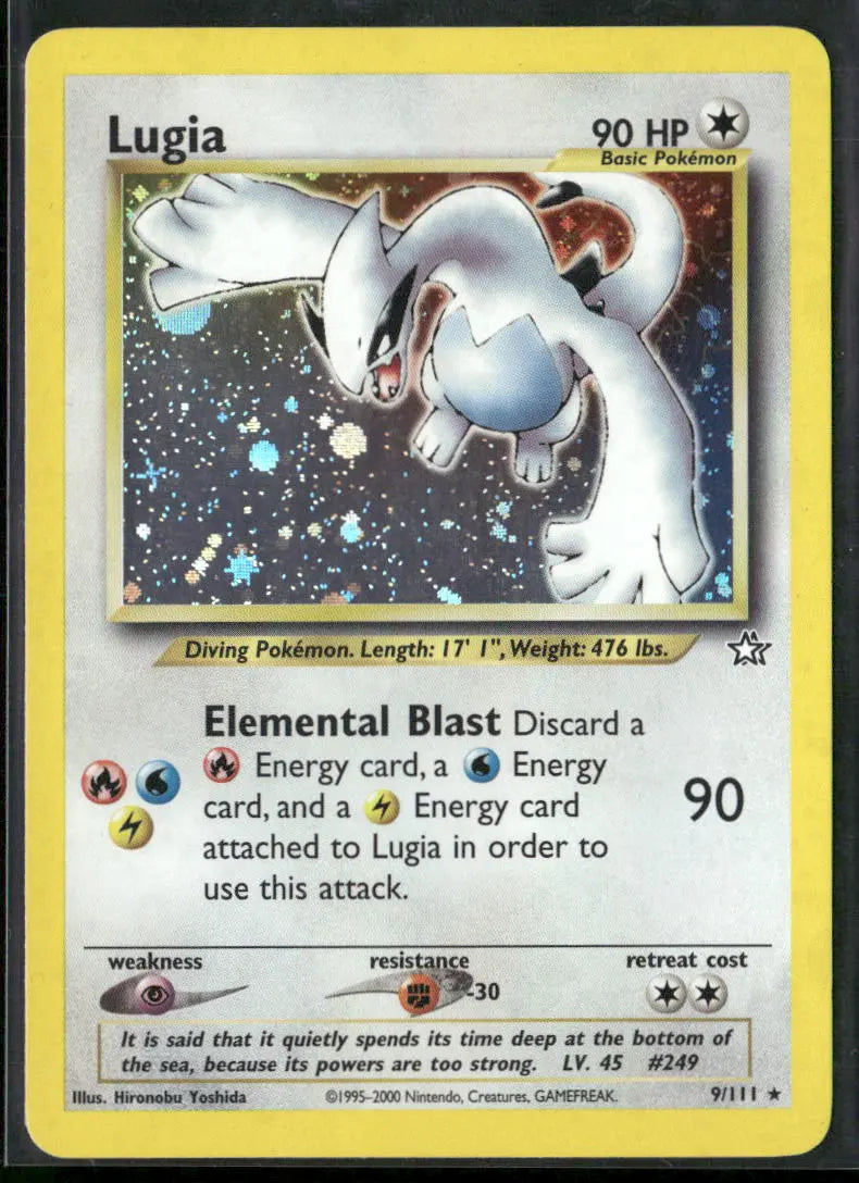 2000 Pokemon Neo Genesis Unlimited Holofoil Lugia 9/111 