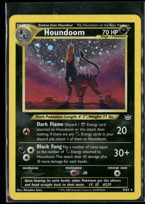 2000 Pokemon Neo Revelation Unlimited Holofoil Houndoom 8/64 