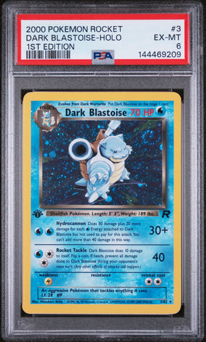 2000 Pokemon Rocket Dark Blastoise Holo 1st Edition PSA 6 3/82 