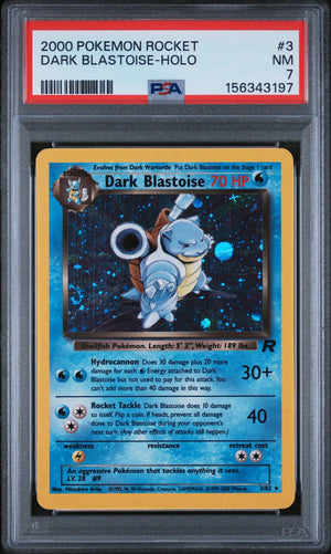 2000 Pokemon Rocket Dark Blastoise-Holo 3/82 PSA 7 