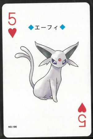 2000 Pokemon Silver P/C Five Of Hearts Espeon #196 