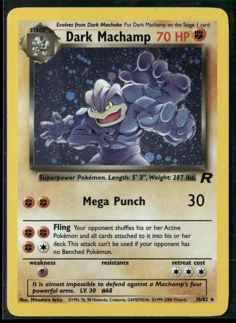 2000 Pokemon Team Rocket Dark Machamp 10/82 
