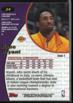 2000 Topps Gold Label Kobe Bryant 