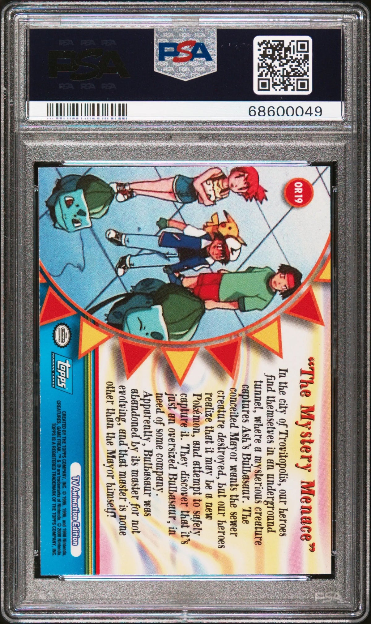 2000 Topps Pokemon Tv Animation Series 3 Orange Islands The Mystery Menace PSA 9 
