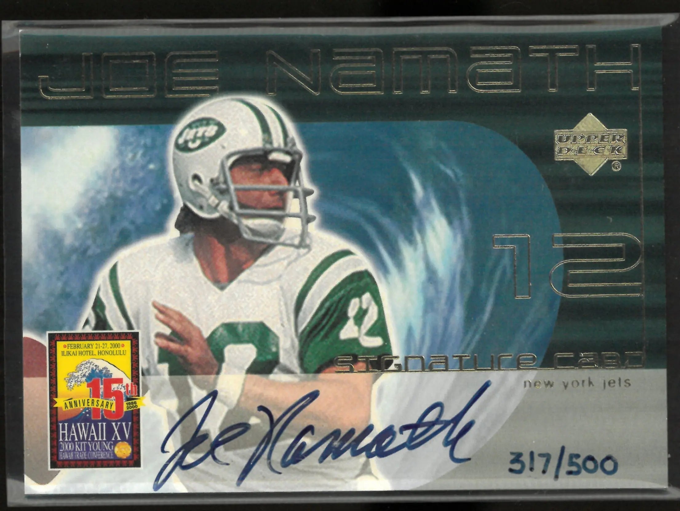 2000 Upper Deck Autograph Joe Namath Auto /500 