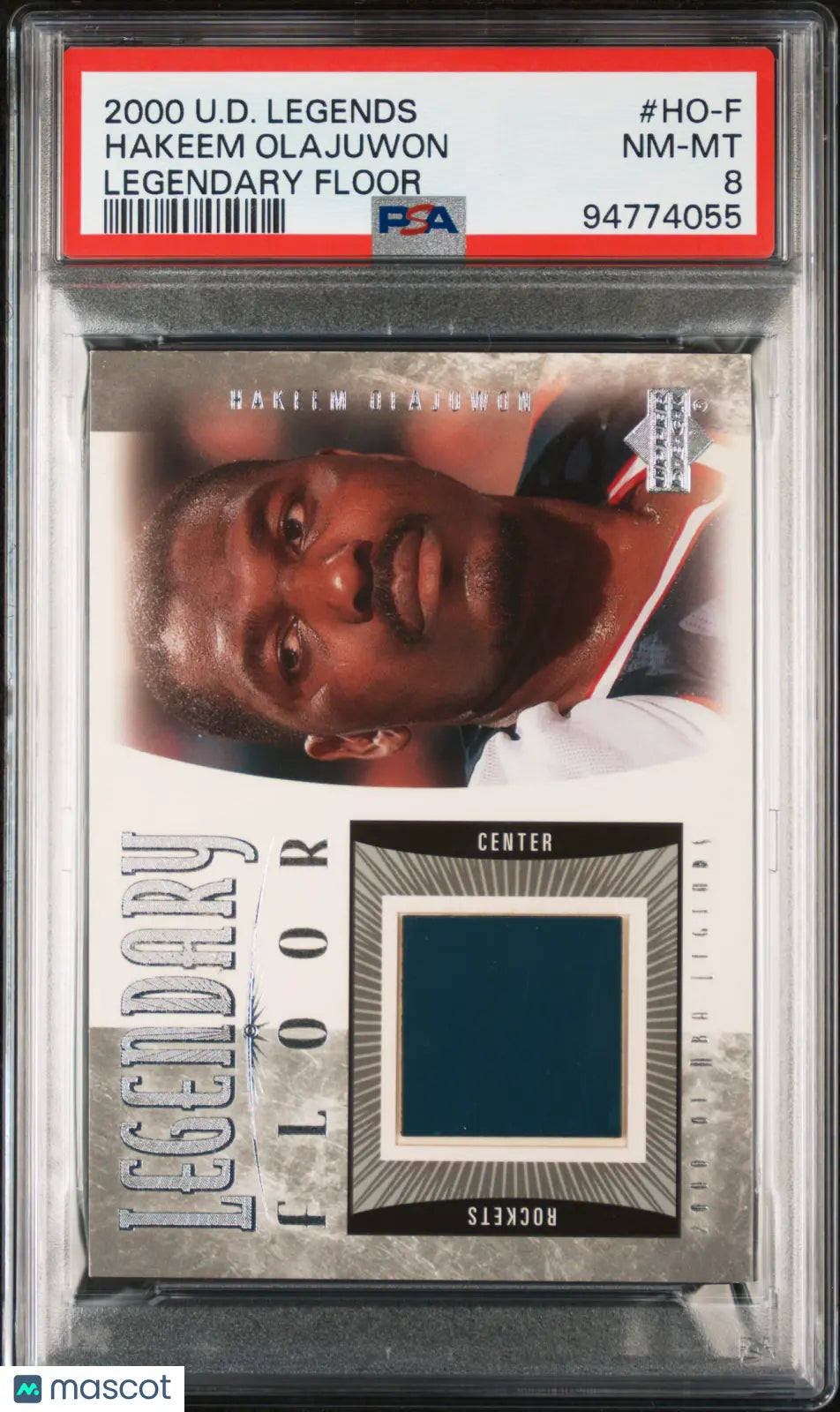 2000 Upper Deck Legends Legendary Floor Hakeem Olajuwon #HO-F PSA 8 