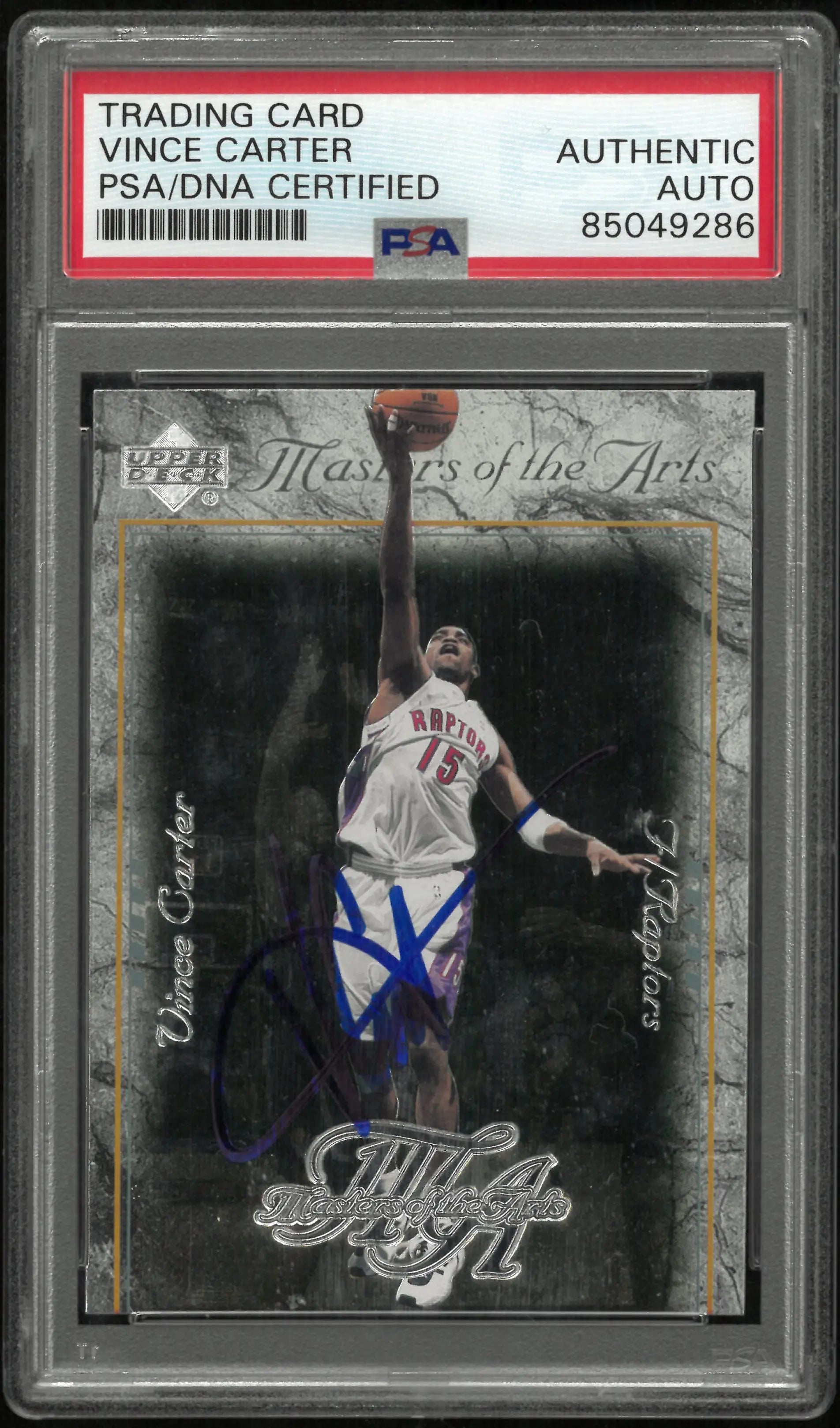 2000 Upper Deck Trading Card Auto Vince Carter PSA Auth Auto 