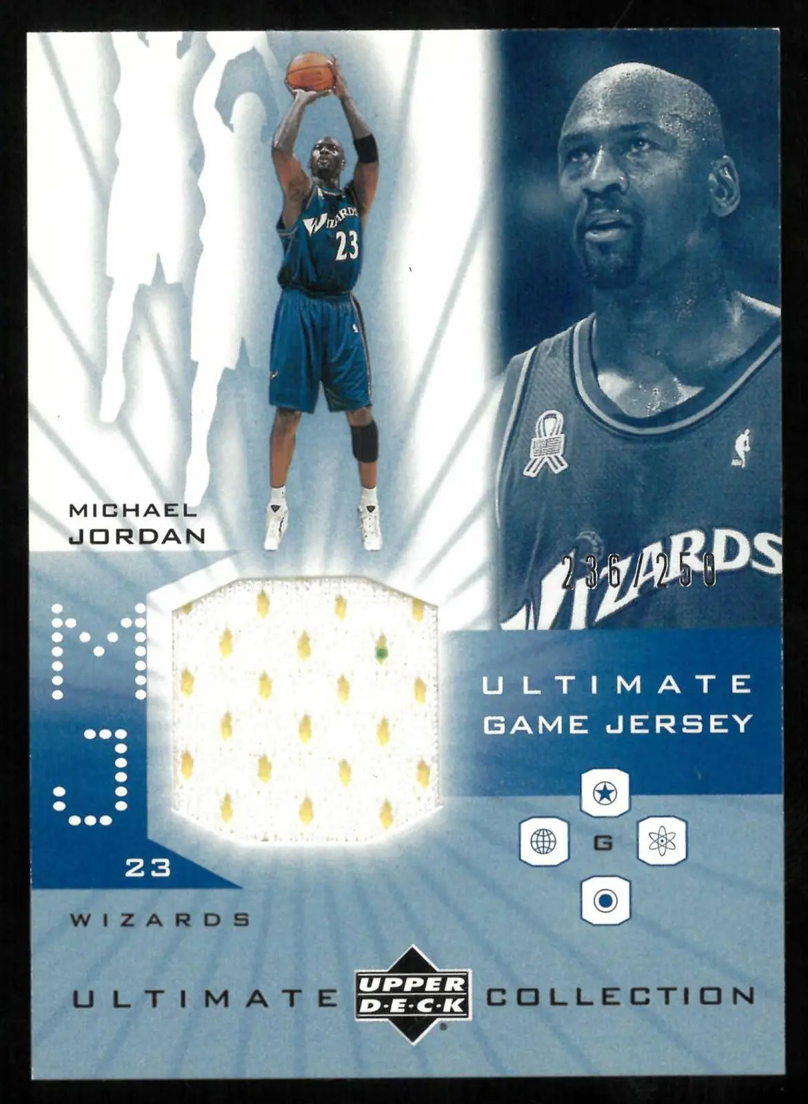 2001-02 UD Ultimate Collection Patch Michael Jordan Ultimate Game Jersey /250 