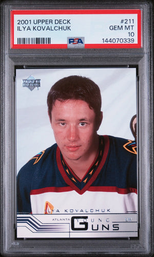 2001-02 Upper Deck Hockey Ilya Kovalchuk Young Guns RC Rookie #211 PSA 10 