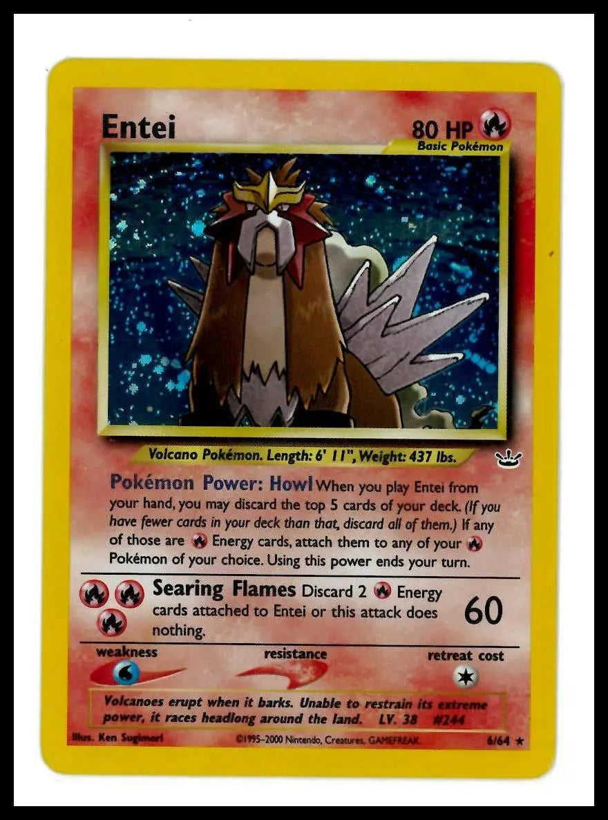 2001 Pokemon Neo Revelation Entei 06/64 