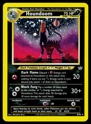 2001 Pokemon Neo Revelation Houndoom Holo Rare 8/64 