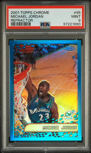 2001 Topps Chrome Basketball Michael Jordan Refractor PSA 9 