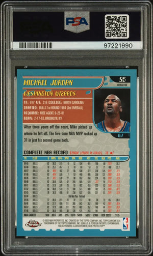 2001 Topps Chrome Basketball Michael Jordan Refractor PSA 9 
