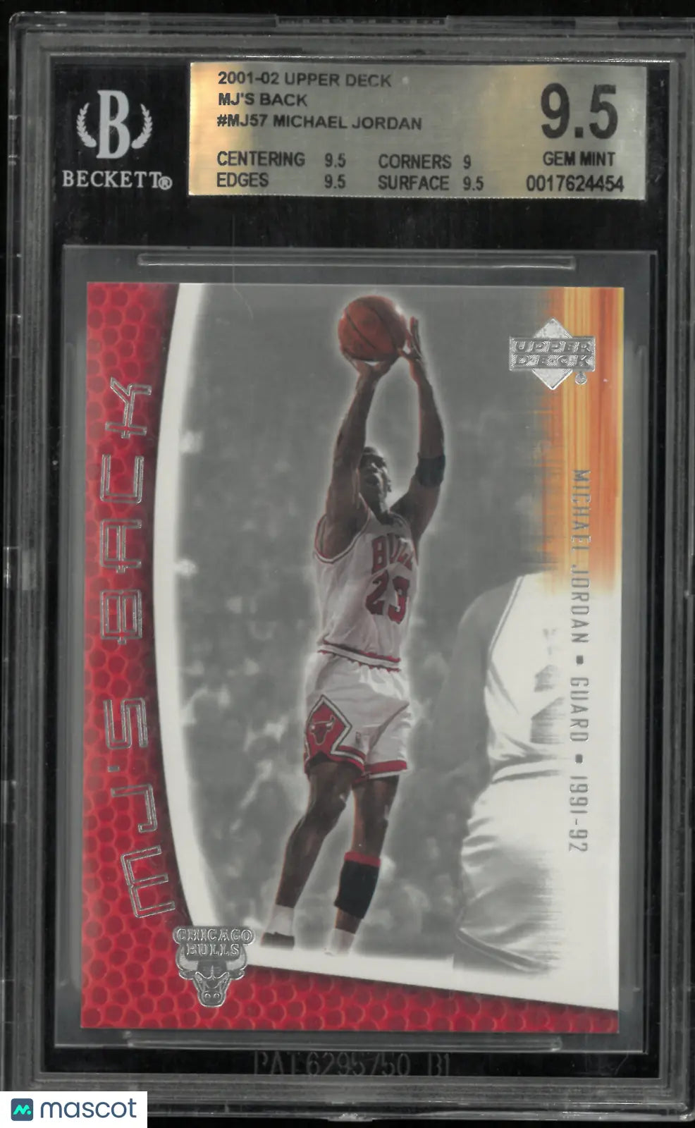 2001 Upper Deck MJ's Back Bio Bullet Points Michael Jordan #MJ57 /Bullet BGS 9.5 