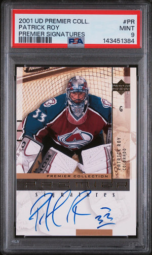 2001 Upper Deck Premier Collection Premier Signature Autograph Patrick Roy PSA 9 