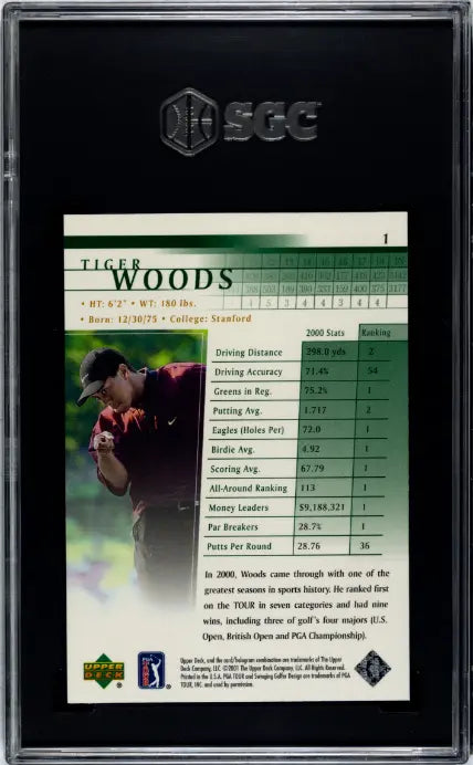 2001 Upper Deck Tiger Woods SGC 9 