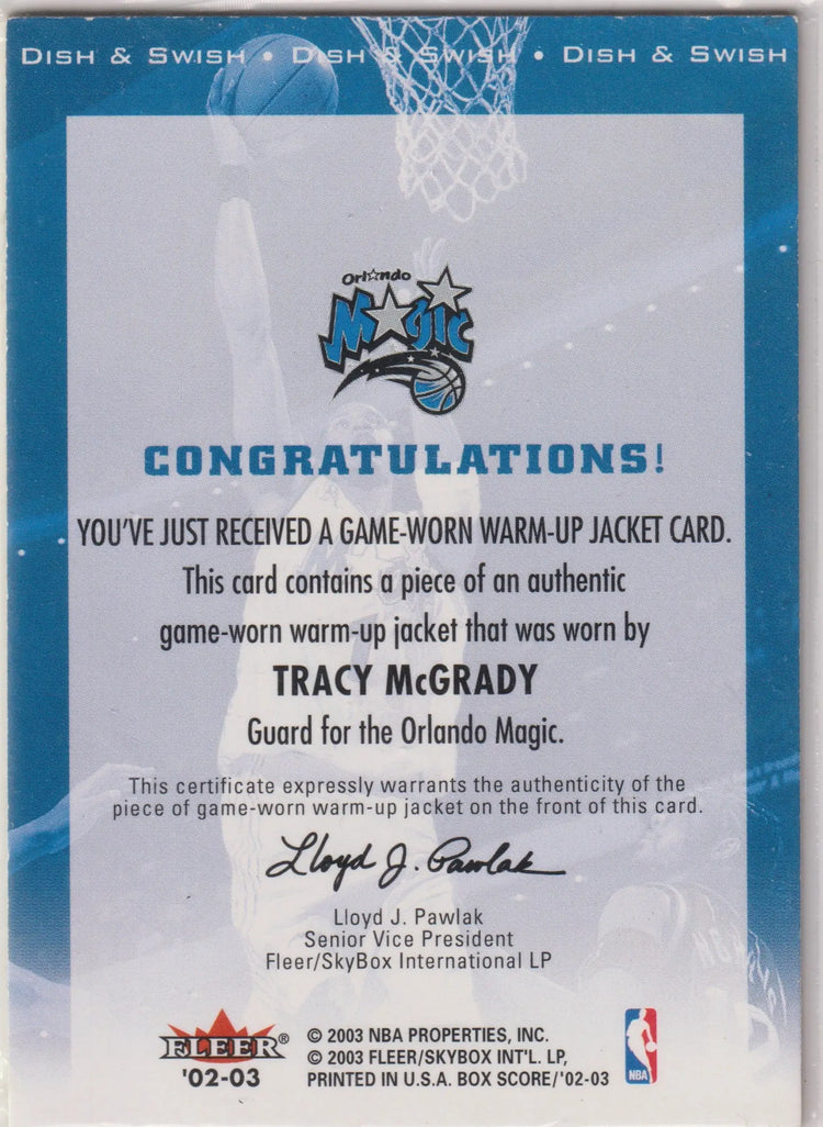 2002-03 Fleer DISH Patch Tracy McGrady 