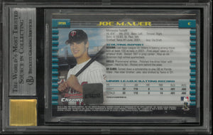2002 Bowman Chrome Gold Refractors Joe Mauer RC Rookie Auto BGS 9 Auto 10 