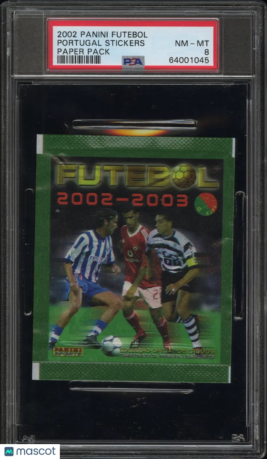 2002 Panini Futebol Portugal Stickers Paper Pack Stickers SEALED PACK PSA 8 