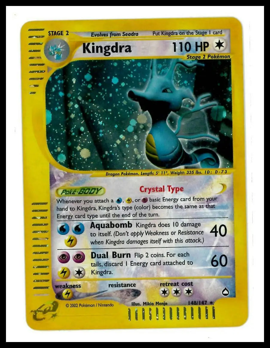 2002 Pokemon Aquapolis Kingdra 148/147 