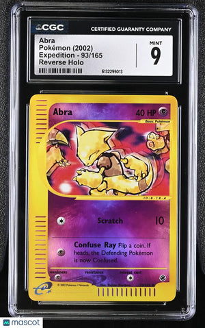 2002 Pokemon Expedition Abra Reverse Holo 93/165 CGC 9 #93/165 