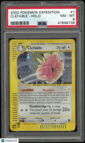 2002 Pokemon Expedition Clefable Holo 7/165 PSA 8 