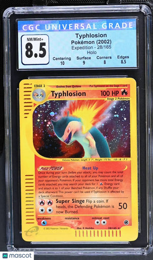 2002 Pokemon Expedition Holofoil Typhlosion 28/165 CGC 8.5 