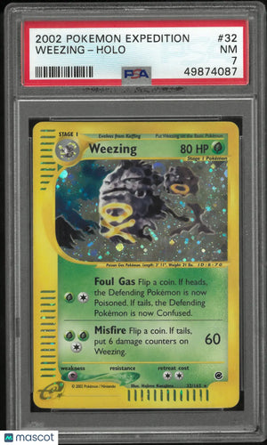 2002 Pokemon Expedition Holofoil Weezing 32/165 PSA 7 