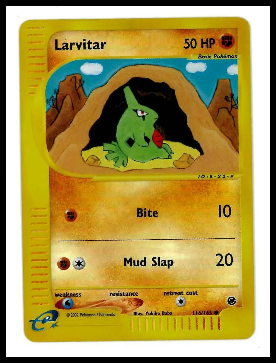 2002 Pokemon Expedition Larvitar 116/165 HP 