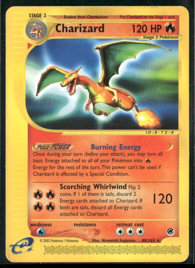 2002 Pokemon Expedition Rare Charizard 40/165 