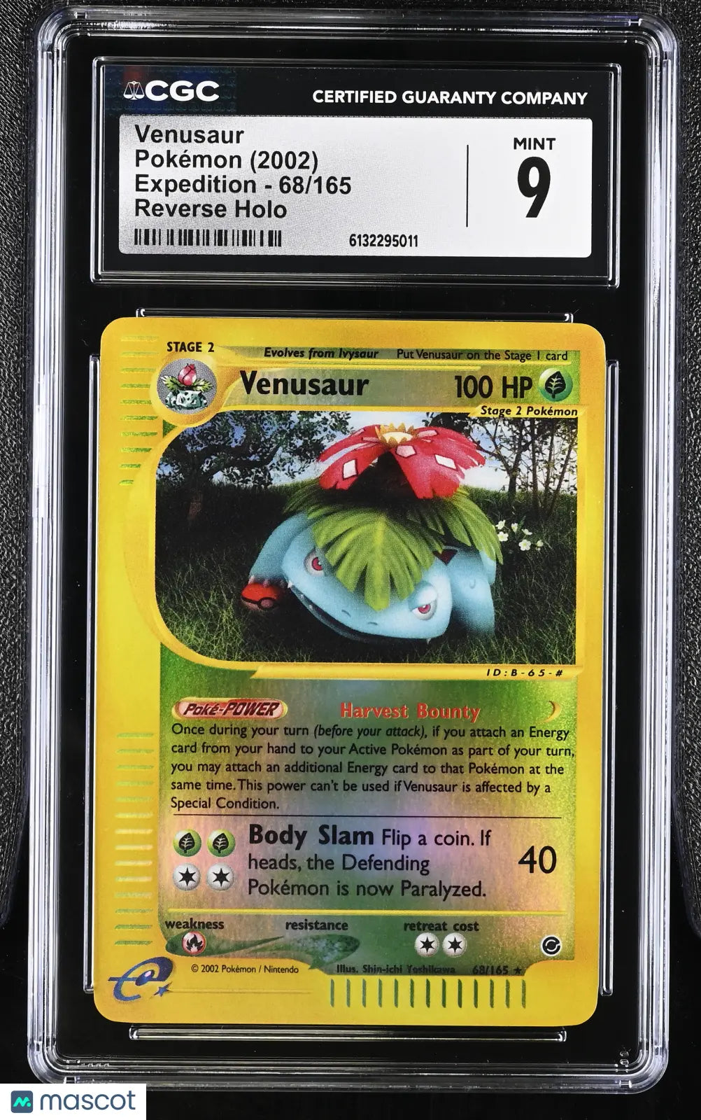 2002 Pokemon Expedition Venusaur Reverse Holo CGC 9 #68/165