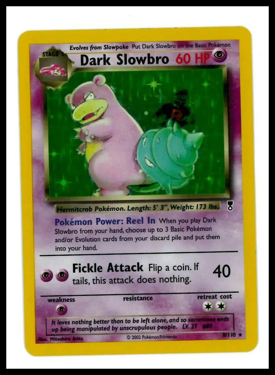 2002 Pokemon Legendary Collection Dark Slowbro 8/110 