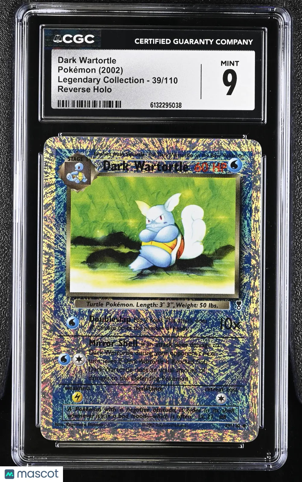 2002 Pokemon Legendary Collection Dark Wartortle Reverse Holo CGC 9 #3