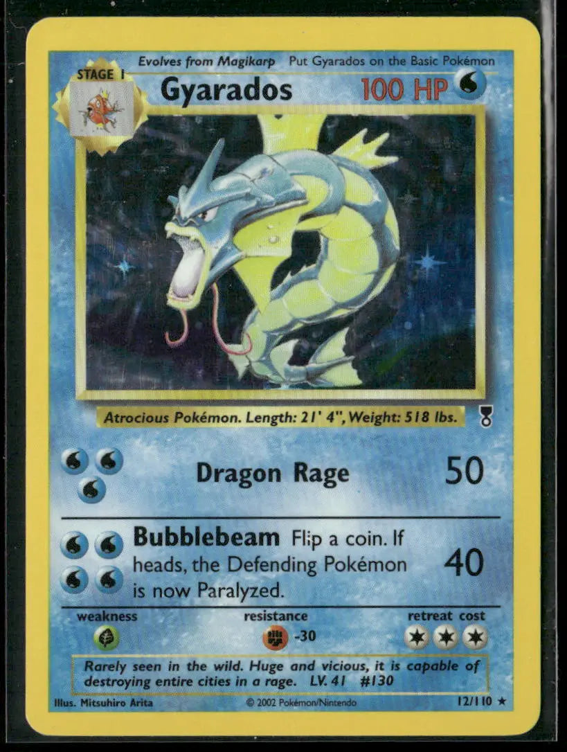 2002 Pokemon Legendary Collection Holofoil Gyarados 12/110 