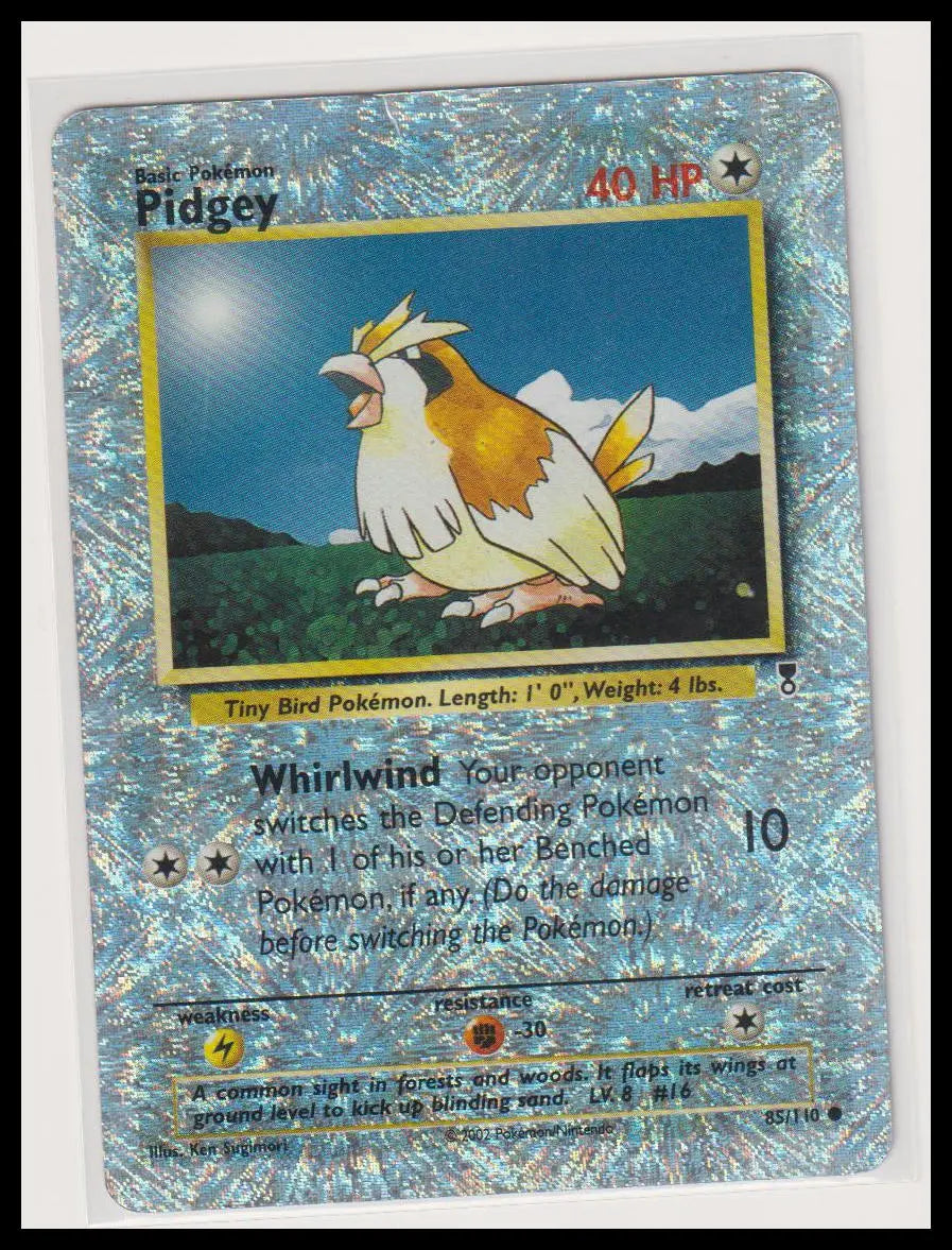 2002 Pokemon Legendary Collection Pidgey Reverse Holo 85/110 DMG 
