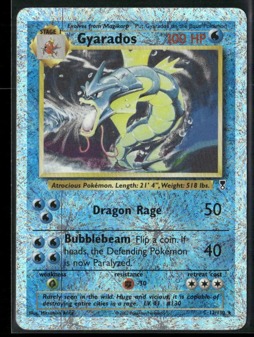 2002 Pokemon Legendary Collection Reverse Holofoil Gyarados 12/110 