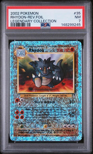 2002 Pokemon Legendary Collection Rhydon Reverse Foil 35/110 PSA 7 