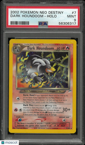2002 Pokemon Neo Destiny Dark Houndoom Holo 7/105 PSA 9 