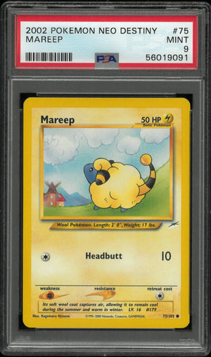 2002 Pokemon Neo Destiny Mareep 75/105 PSA 9 