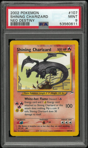 2002 Pokemon Neo Destiny Shining Charizard 107/105 PSA 9 